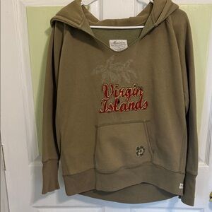 Maurices Olive Green Virgin Islands Hoodie, Size: Large